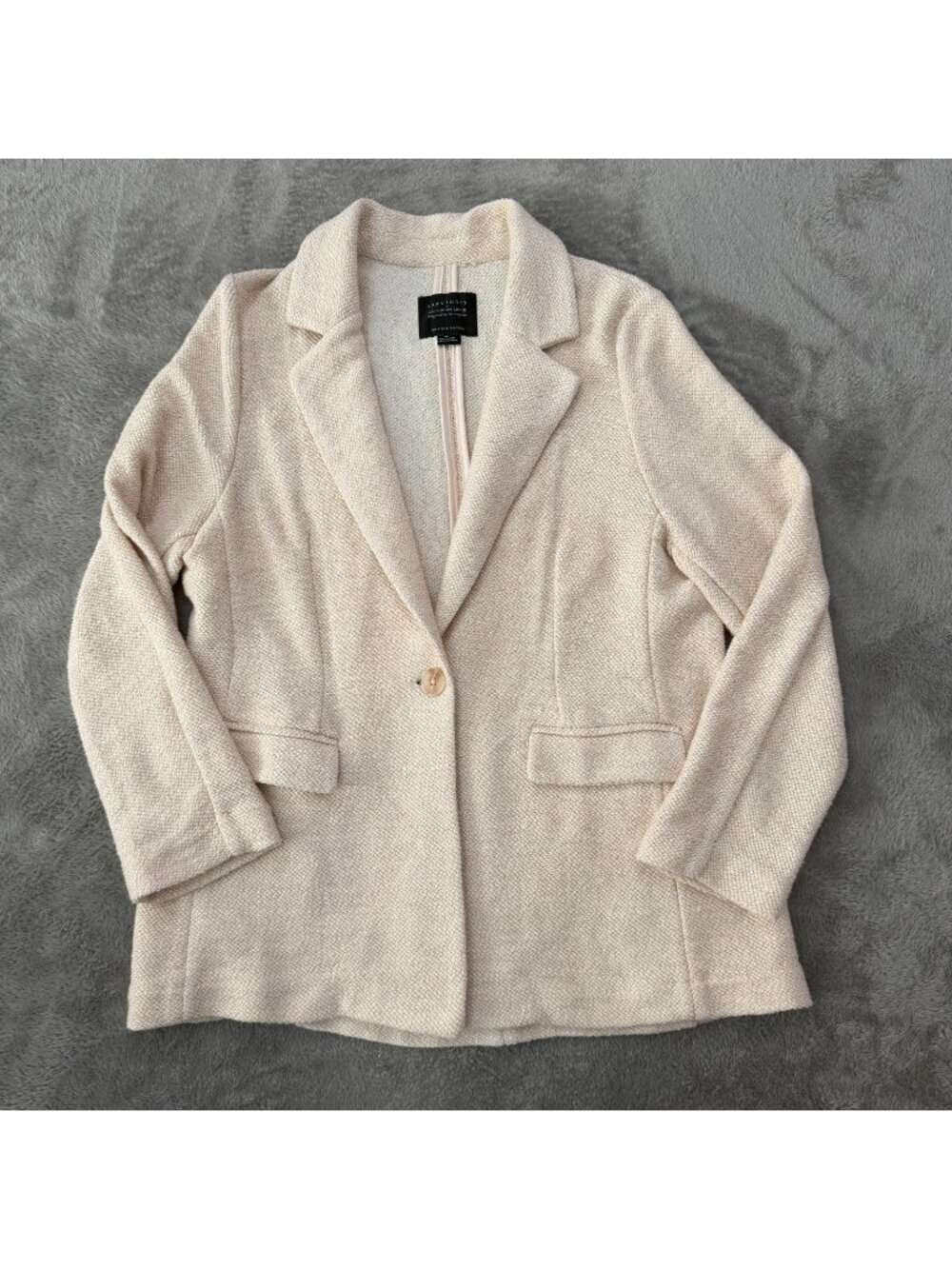 Sanctuary x Anthropologie Cream Knit Bryce Jacket Blazer Womens XL